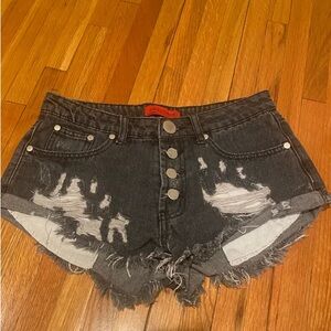 Signature 8 Black Denim Shorts